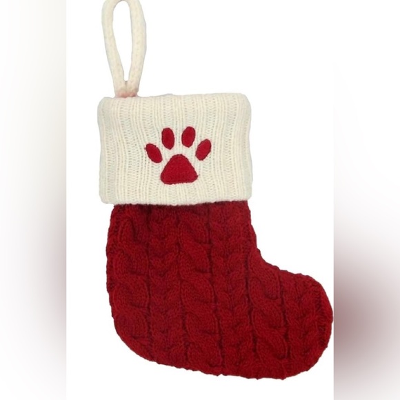 Paw or Letter J St. Nicholas square Christmas Stocking - Picture 1 of 3